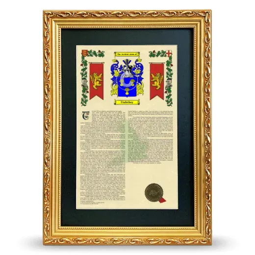 Underhay Deluxe Armorial Framed - Gold