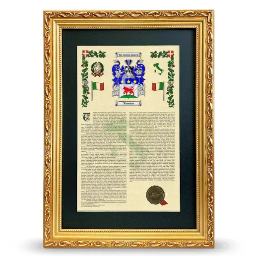 Vaccaro Deluxe Armorial Framed - Gold