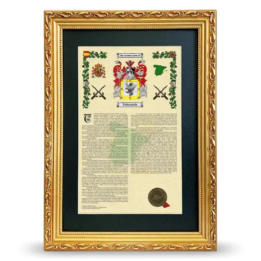 Valenzuela Deluxe Armorial Framed - Gold