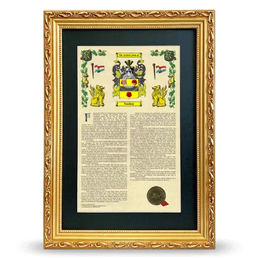 Vanhoy Deluxe Armorial Framed - Gold