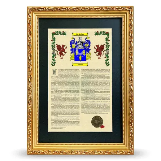 Vanne Deluxe Armorial Framed - Gold