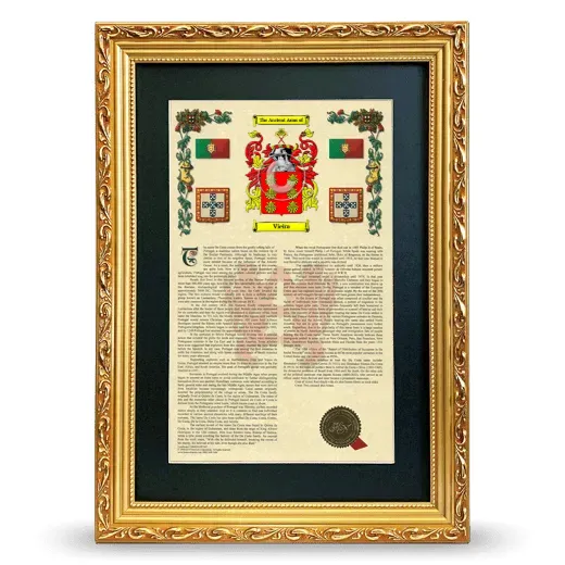 Vieira Deluxe Armorial Framed - Gold