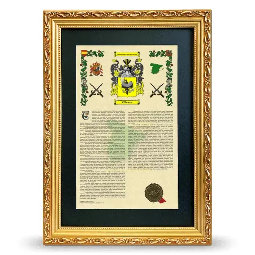 Villamor Deluxe Armorial Framed - Gold