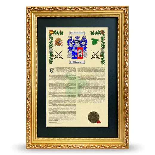 Villanueva Deluxe Armorial Framed - Gold