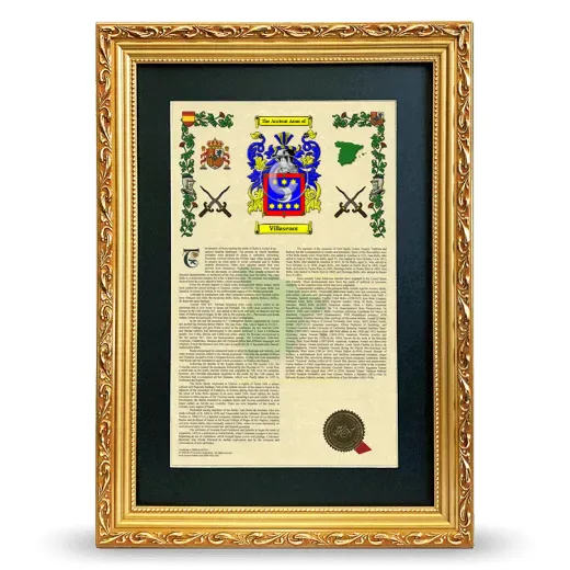 Villasenor Deluxe Armorial Framed - Gold