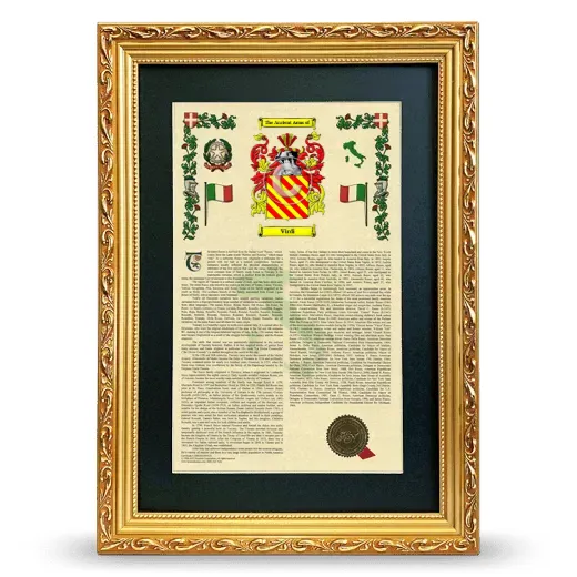 Virdi Deluxe Armorial Framed - Gold