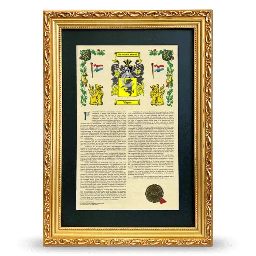 Virgen Deluxe Armorial Framed - Gold