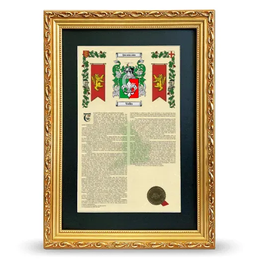 Volks Deluxe Armorial Framed - Gold