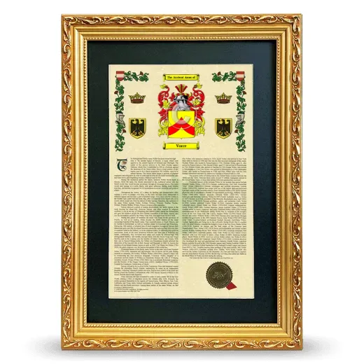 Vorce Deluxe Armorial Framed - Gold
