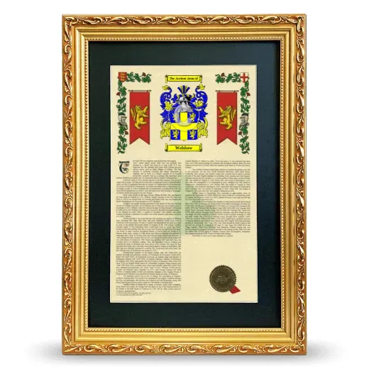 Walshaw Deluxe Armorial Framed - Gold
