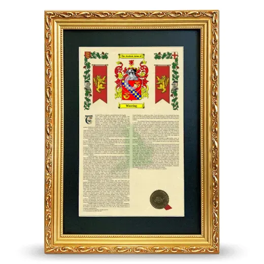Wareing Deluxe Armorial Framed - Gold