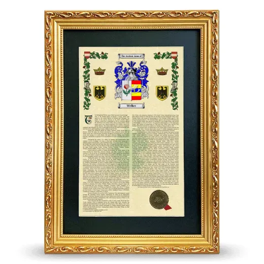 Welker Deluxe Armorial Framed - Gold