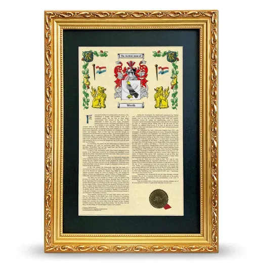 Werth Deluxe Armorial Framed - Gold