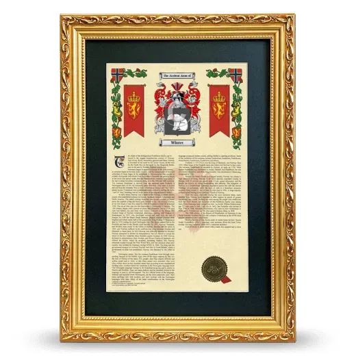 Winter Deluxe Armorial Framed - Gold