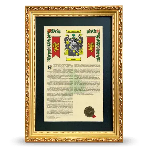 Woller Deluxe Armorial Framed - Gold