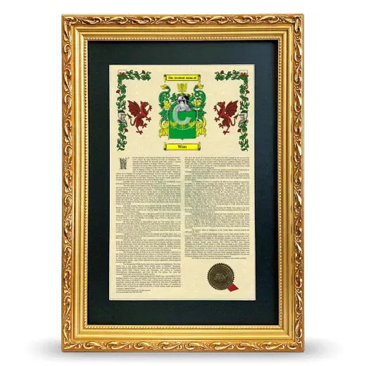 Won Deluxe Armorial Framed - Gold