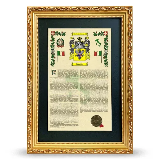 Zambito Deluxe Armorial Framed - Gold