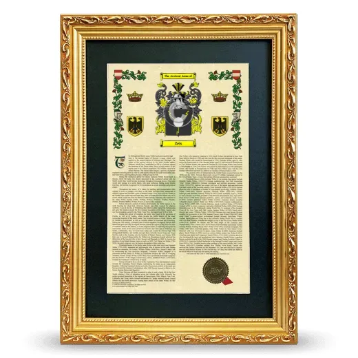 Zeis Deluxe Armorial Framed - Gold