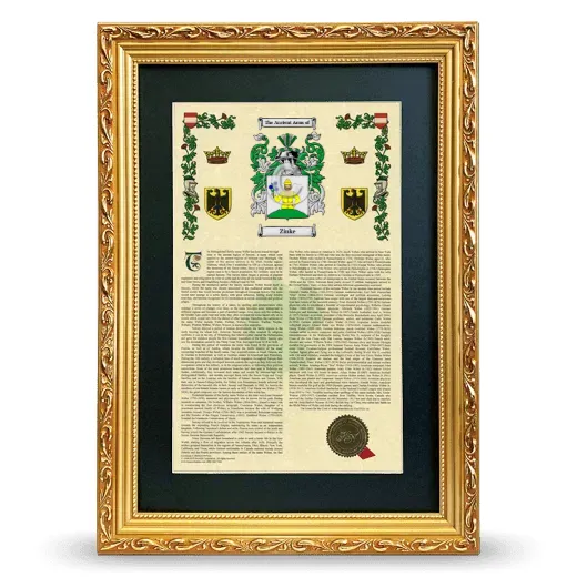 Zinke Deluxe Armorial Framed - Gold