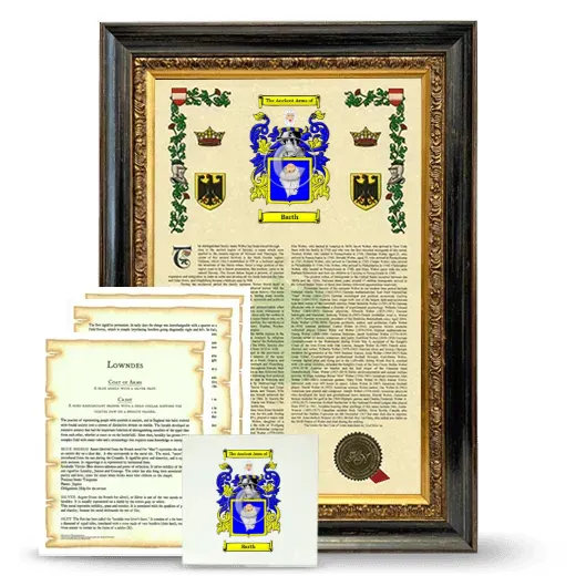 Barth Framed Armorial, Symbolism and Large Tile - Heirloom