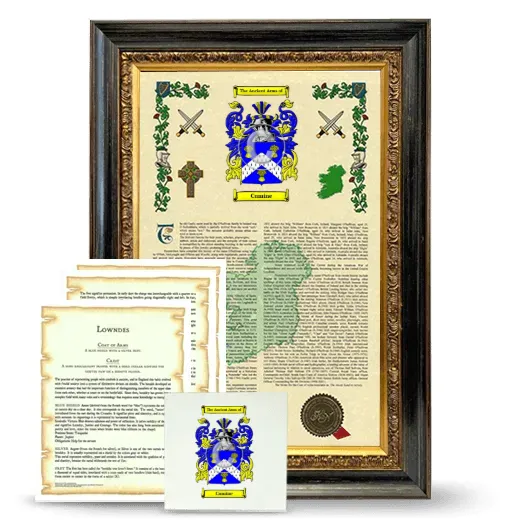 Cumine Framed Armorial, Symbolism and Large Tile - Heirloom