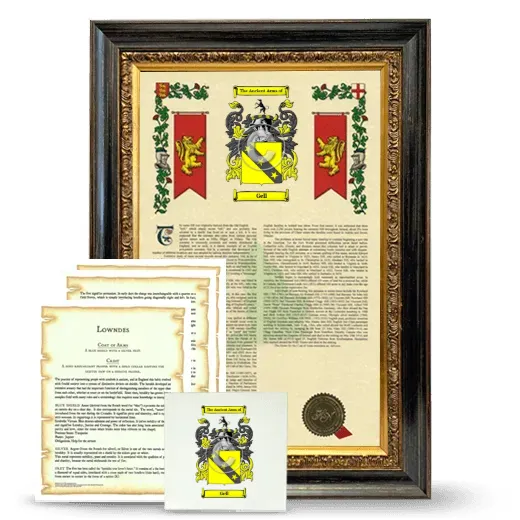 Gell Framed Armorial, Symbolism and Large Tile - Heirloom