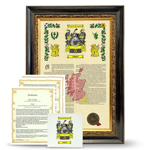 Midgall Framed Armorial, Symbolism and Large Tile - Heirloom
