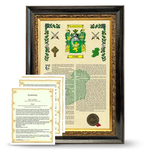 O'Duffy Framed Armorial History and Symbolism - Heirloom