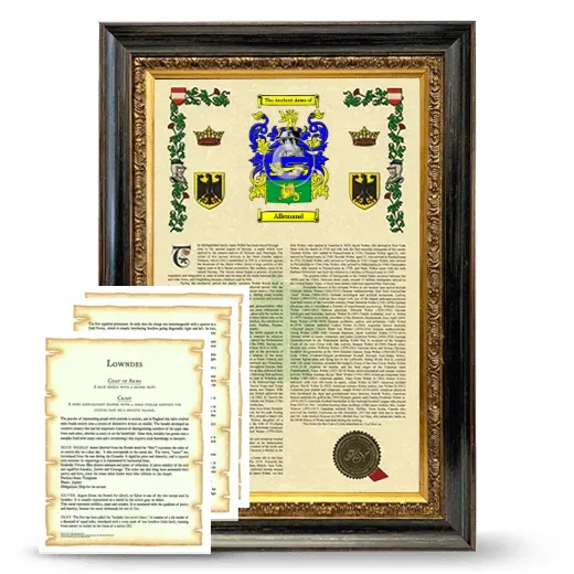 Allemand Framed Armorial History and Symbolism - Heirloom
