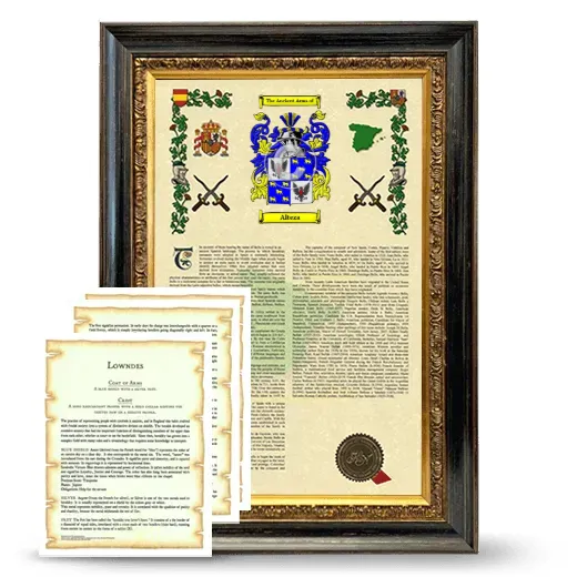 Alteza Framed Armorial History and Symbolism - Heirloom