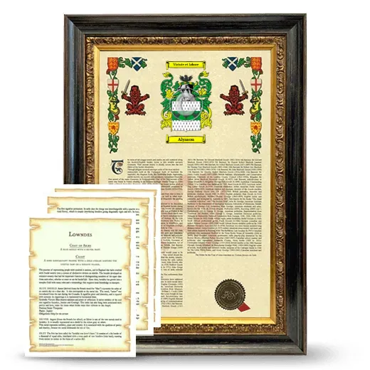 Alynson Framed Armorial History and Symbolism - Heirloom
