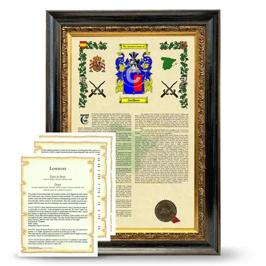 Arellano Framed Armorial History and Symbolism - Heirloom