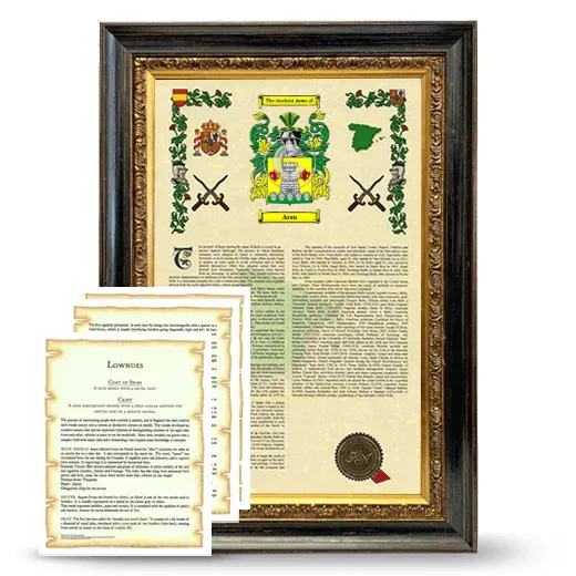Arsu Framed Armorial History and Symbolism - Heirloom