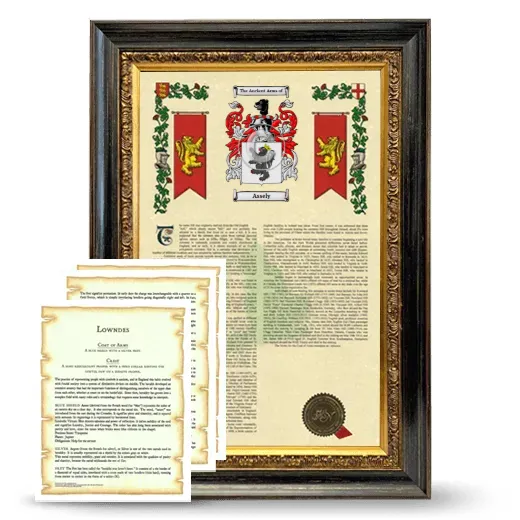 Assely Framed Armorial History and Symbolism - Heirloom
