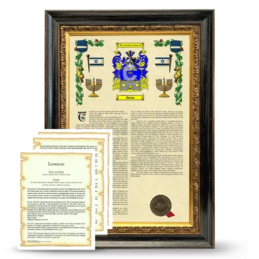 Baum Framed Armorial History and Symbolism - Heirloom