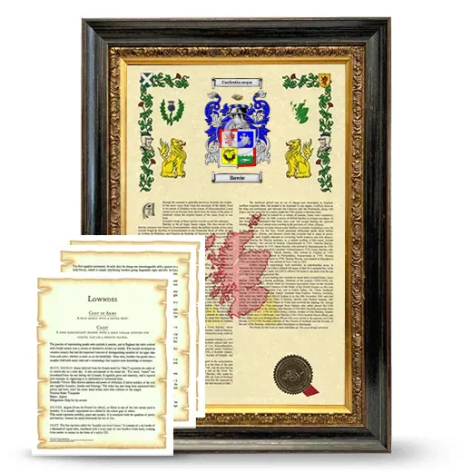 Bawie Framed Armorial History and Symbolism - Heirloom