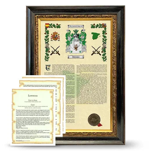 Bejerano Framed Armorial History and Symbolism - Heirloom