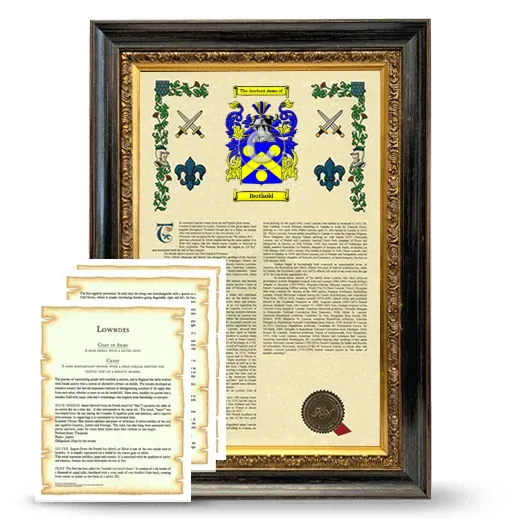 Berthold Framed Armorial History and Symbolism - Heirloom