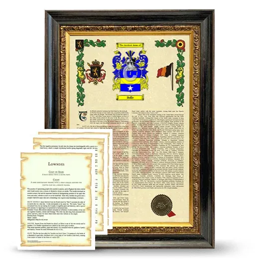 Bolle Framed Armorial History and Symbolism - Heirloom
