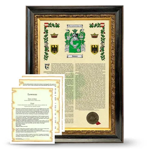 Booner Framed Armorial History and Symbolism - Heirloom