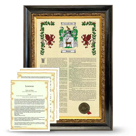 Bowyn Framed Armorial History and Symbolism - Heirloom