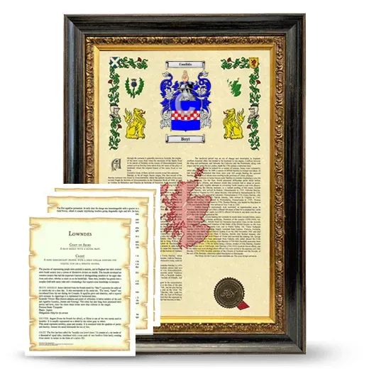 Boyt Framed Armorial History and Symbolism - Heirloom