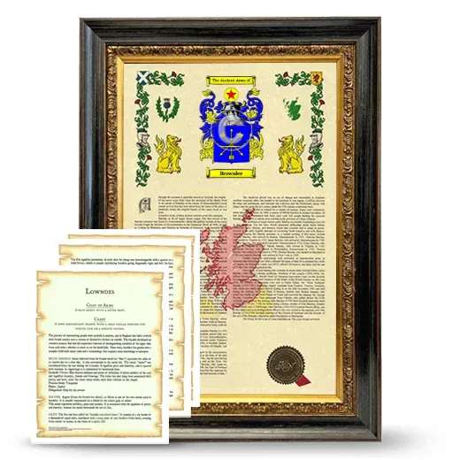 Brownlee Framed Armorial History and Symbolism - Heirloom
