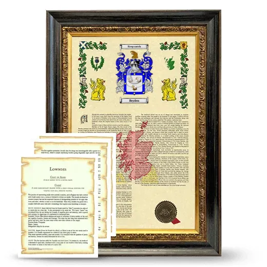 Bryden Framed Armorial History and Symbolism - Heirloom