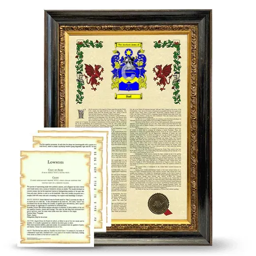 Bud Framed Armorial History and Symbolism - Heirloom