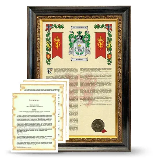 Carlsen Framed Armorial History and Symbolism - Heirloom