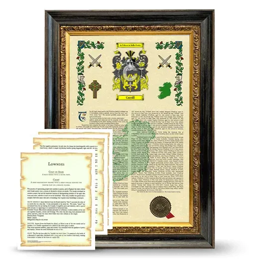 Carrill Framed Armorial History and Symbolism - Heirloom