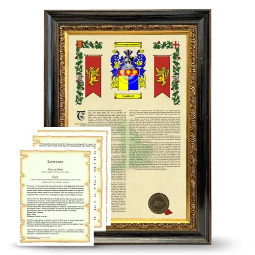 Caulcutt Framed Armorial History and Symbolism - Heirloom