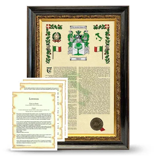 Cierro Framed Armorial History and Symbolism - Heirloom