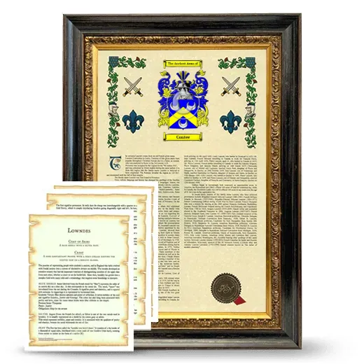 Contee Framed Armorial History and Symbolism - Heirloom
